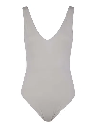 Entire Studios Seamless V Neck Bodysuit In White