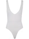 Entire Studios V Neck Bodysuit In White