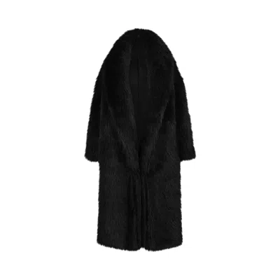 Pre-owned Entire Studios Vast Fur Coat 'black' | Men's Size Xxl