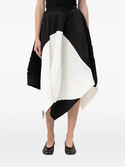 Entire Studios Veer Pleated Asymmetric Skirt In Multi