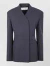Entire Studios Vessel Tailored Jacket Structured Shoulders In Blue