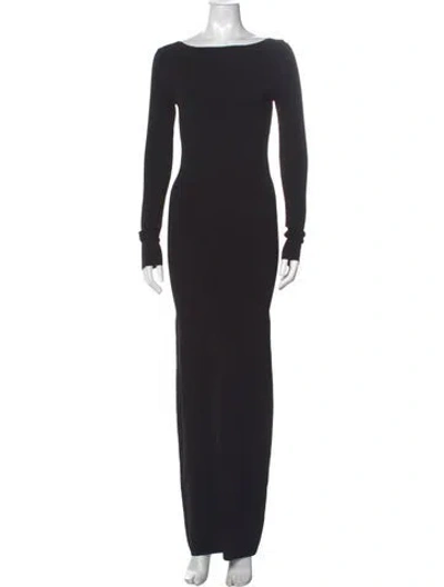 Pre-owned Entire Studios Virgin Wool Long Dress In Black