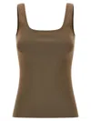 Entire Studios Square-neck Knit Top In Brown