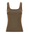Entire Studios Ribbed Scoop Neck Sleeveless Lounge Top In Green