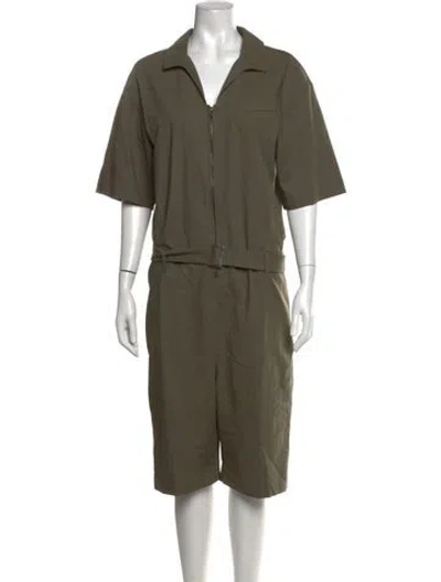 Pre-owned Entire Studios V-neck Jumpsuit In Green