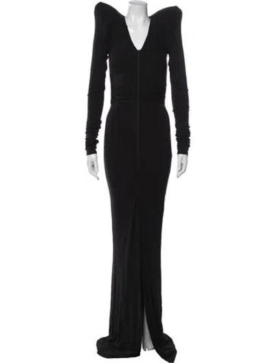 Pre-owned Entire Studios V-neck Long Dress W/ Tags In Black