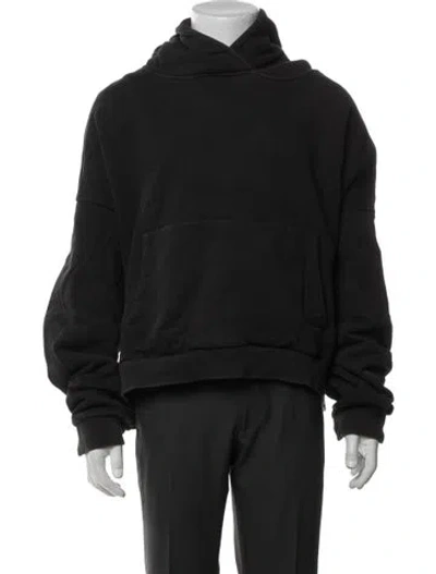 Pre-owned Entire Studios V-neck Long Sleeve Hoodie In Gray