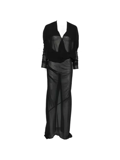 Entire Studios V-neck Maxi Dress In Black
