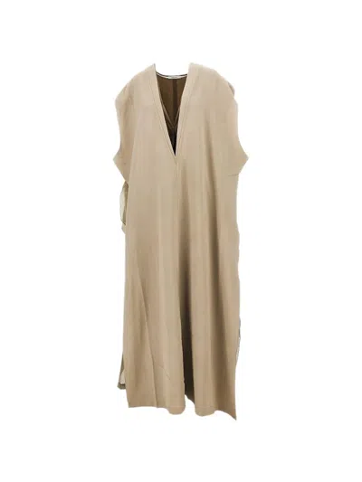 Entire Studios V-neck Maxi Dress In Neutral