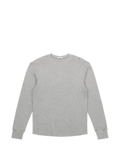 Entire Studios Waffle-knit Long-sleeve T-shirt In Gray