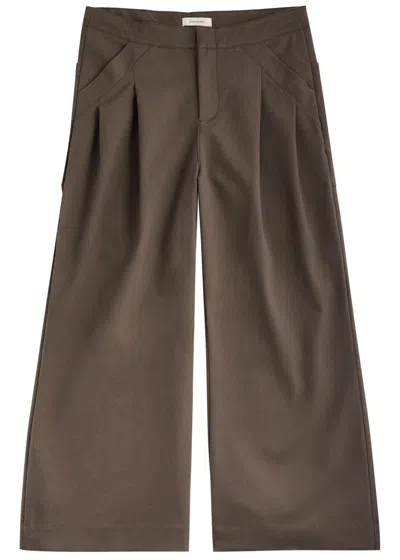 Entire Studios Wares Wide-leg Twill Trousers In Brown