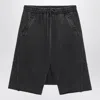 Entire Studios Washed Black Bermuda Shorts With Low Crotch