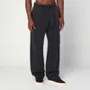 Entire Studios Washed Black Cotton Jogging Pants In Blue