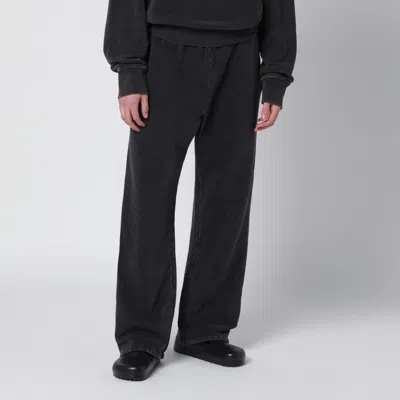 Entire Studios Washed Black Cotton Jogging Trousers
