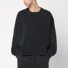 Entire Studios Washed Black Sweatshirt In Cotton In Black