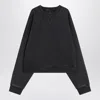 Entire Studios Washed Black Sweatshirt In Cotton