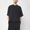 Entire Studios Graphite Cotton Oversize T-shirt In Black