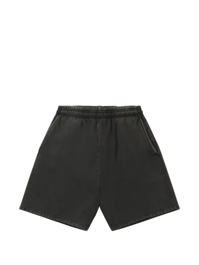Entire Studios Washed Elasticated-waistband Shorts In Black
