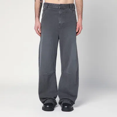 ENTIRE STUDIOS WASHED GREY DENIM TROUSERS
