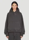 Entire Studios Cotton Sweatshirt Drop Shoulders Hooded Kangaroo Pocket In Gray