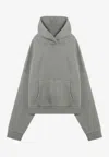 Entire Studios Grey Hooded Sweatshirt In Cotton In Gray
