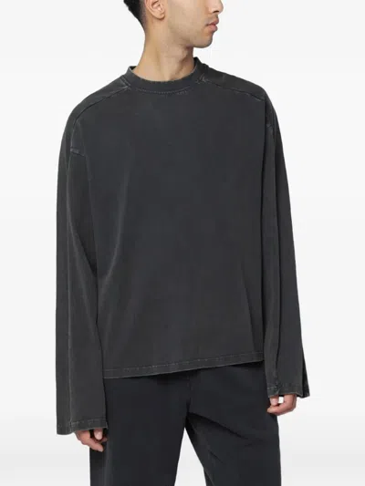 Entire Studios Black Washed Long-sleeve Top Men In Blue