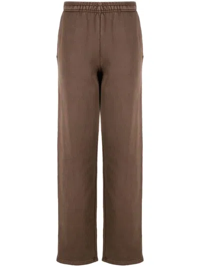 Entire Studios Washed Organic Cotton Track Pants In Braun