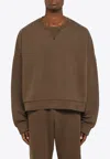 Entire Studios Washed-out Pullover Sweatshirt In Brown