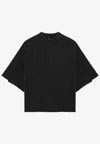 Entire Studios Washed Crewneck T-shirt In Black