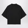 Entire Studios Washed Crewneck T-shirt In Black