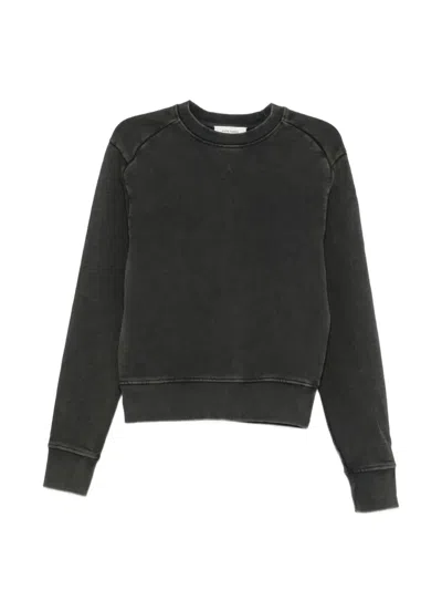 Entire Studios Washed-effect Panelled Sweater In Gray