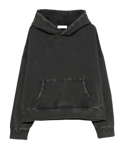 Entire Studios Washed-finish Hooded Sweatshirt In Black