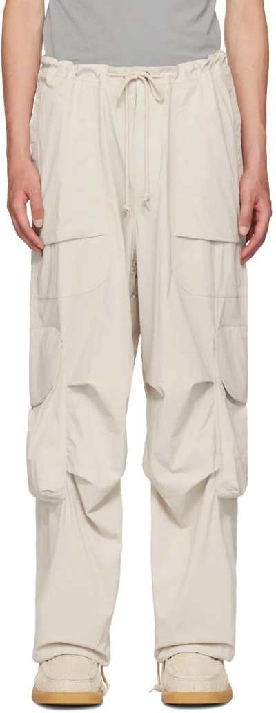 Entire Studios White Freight Cargo Pants In Grey