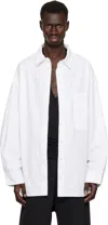 Entire Studios White Poplin Giant Oversize Shirt In White