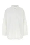 Entire Studios White Poplin Giant Oversize Shirt In Black