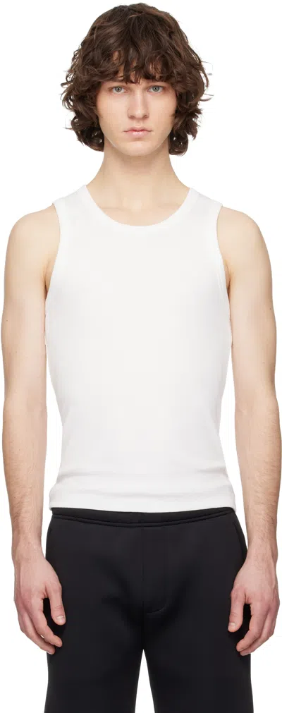 Entire Studios White Rib Tank Top