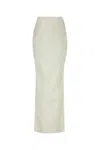Entire Studios Gonna Channel In Denim Stretch Bianco Donna