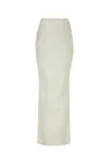 Entire Studios Gonna Channel In Denim Stretch Bianco Donna In White