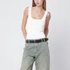 Entire Studios Squared Neck Top In White