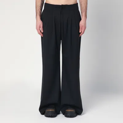Entire Studios Wide Black Wool Blend Trousers