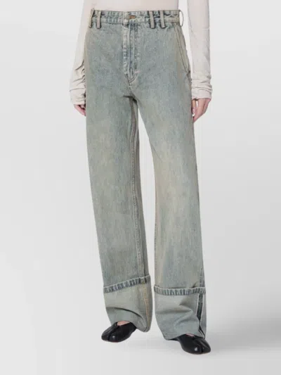 ENTIRE STUDIOS WIDE LEG JEANS WASHED EFFECT