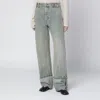 Entire Studios Wide-leg Jeans With Washed Effect In Blue