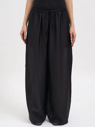 Entire Studios Wide Leg Wind Pants In Black