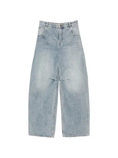 Entire Studios Wide-leg Denim Jeans In Black