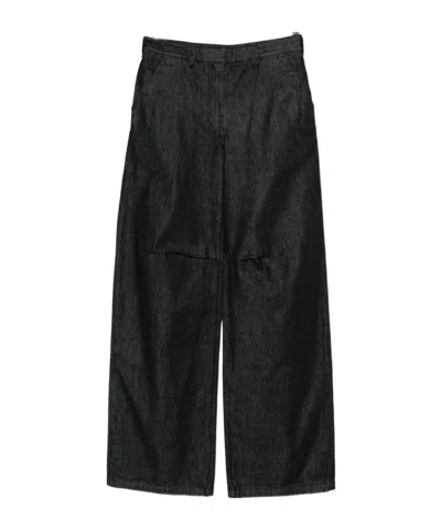 Entire Studios Wide-leg Jeans In Black