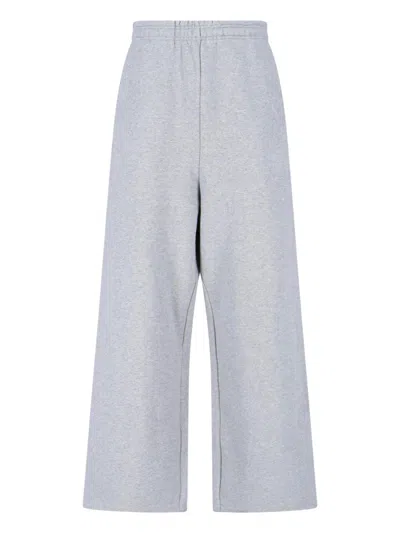 Entire Studios Wide-leg Knit Pants In Grey