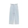 Entire Studios Wide-leg With Front Split Jeans In Blue