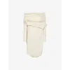Entire Studios Womens Bound Draped Stretch-cotton Top Stone In Stone