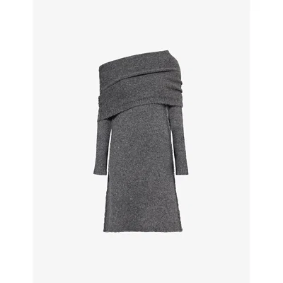 Entire Studios Womens Smoke Bound Long-sleeves Knitted Top In Gray