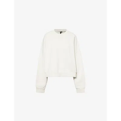 Entire Studios Womens Box Dropped-shoulders Cotton-jersey Sweatshirt Rice